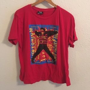 Unisex Elvis Presley Red T-shirt